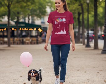 Koszulka Cavalier King Charles Spaniel: prezent dla miłośnika psów z balonem paryskim