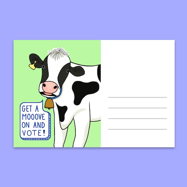 Get a Mooove on and Vote Postcards