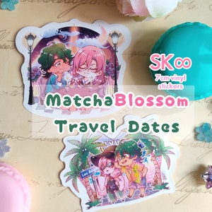 Stickers - Sk8 - MatchaBlossom Travel Dates - 7 cm vinyl stickers