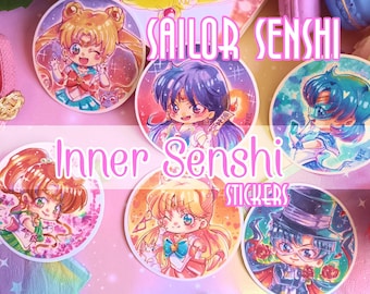 Sailor Moon Inner Senshi Stickers - Magical Girl Matte Vinyl Anime Laptop Decals
