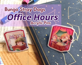Acrylic Pins -Bungo Stray Dogs - Office Hours