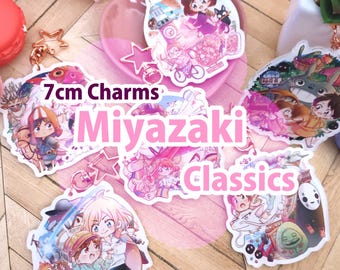 Miyazaki-animebedels – klassieke films, acrylsleutelhanger (7 cm)