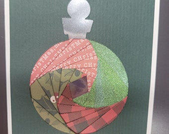 Iris Folding Christmas Ornament Card Kit or Refill Pack.  Great for Shaker Cards too.  Easy to create, kit comes with complete instructions.