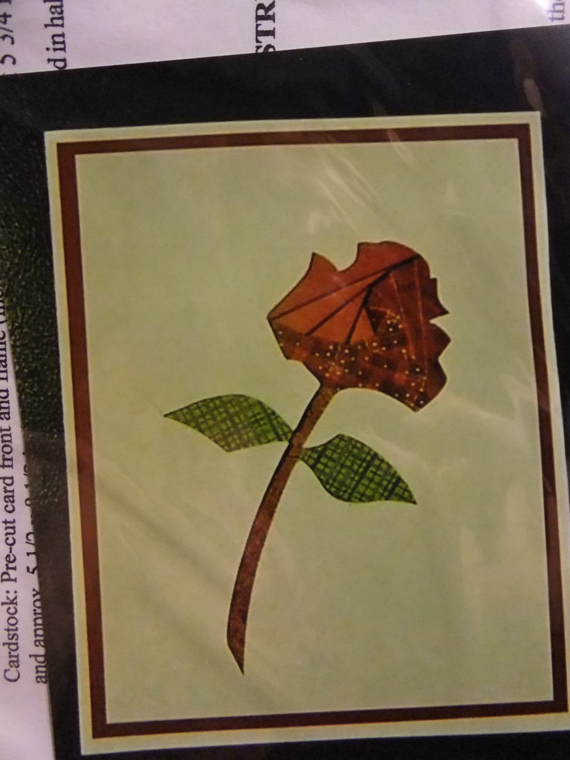 Iris Folding Kit Rose Pattern Card Fronts 6 and color Etsy