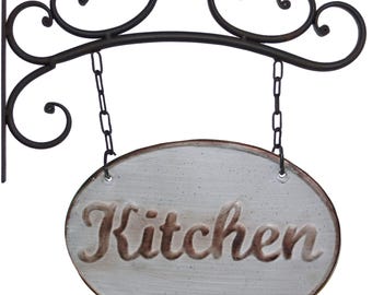 Vintage-Inspired Double Sided Hanging Kitchen Sign