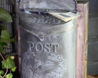 Lavender Galvanized Metal Mailbox Post Container