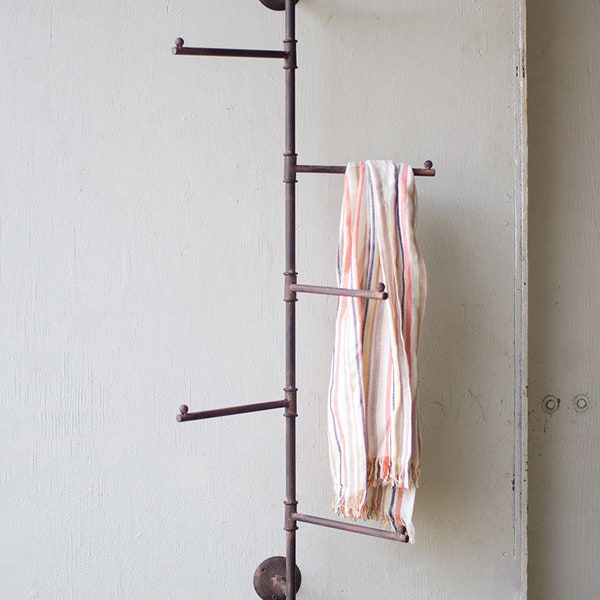 Rustic Wall Swivel Coat, Jewelry, Hat, Towel Rack