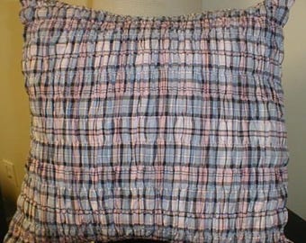 Tommy Hilfiger Jessie Plaid Smocked Throw Pillow - Rare Retired - Brand New