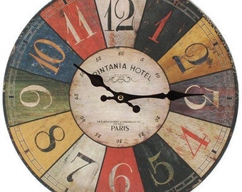 Multi Color Hotel 13" Wall Clock