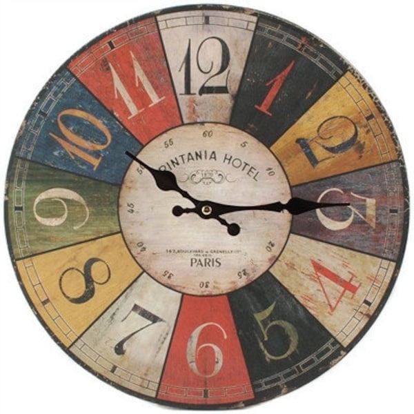 Multi Color Hotel 13" Wall Clock
