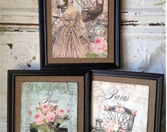 Parisian Carriage Prints Set of 3