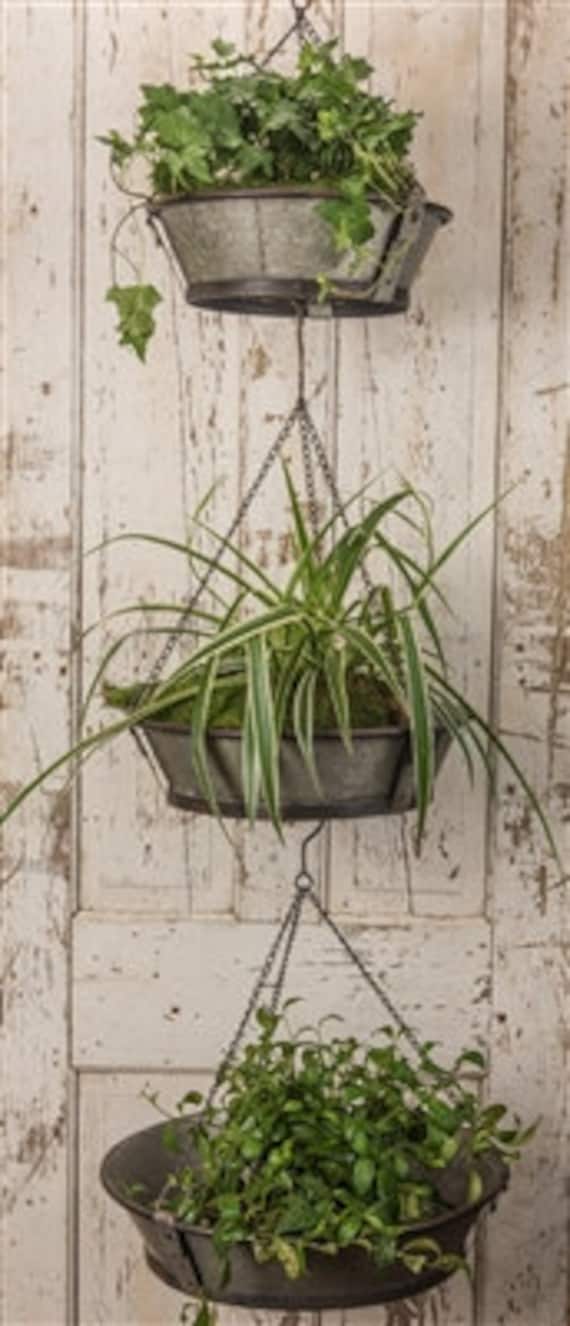 3 Tiered Hanging Metal Baskets Display - Etsy