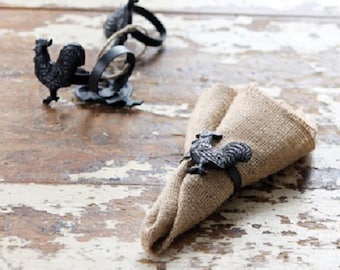Rooster Napkin Ring Set of 4