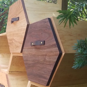 Modern Dresser / chest of drawers, storage cabinet, sideboard, shelving unit, honeycomb unit, modern shelf, bookcase, hexagon shelf, kitchen image 4