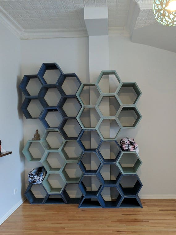 Custom Shelving Unit Honeycomb Shelves Retail Display Hexagon