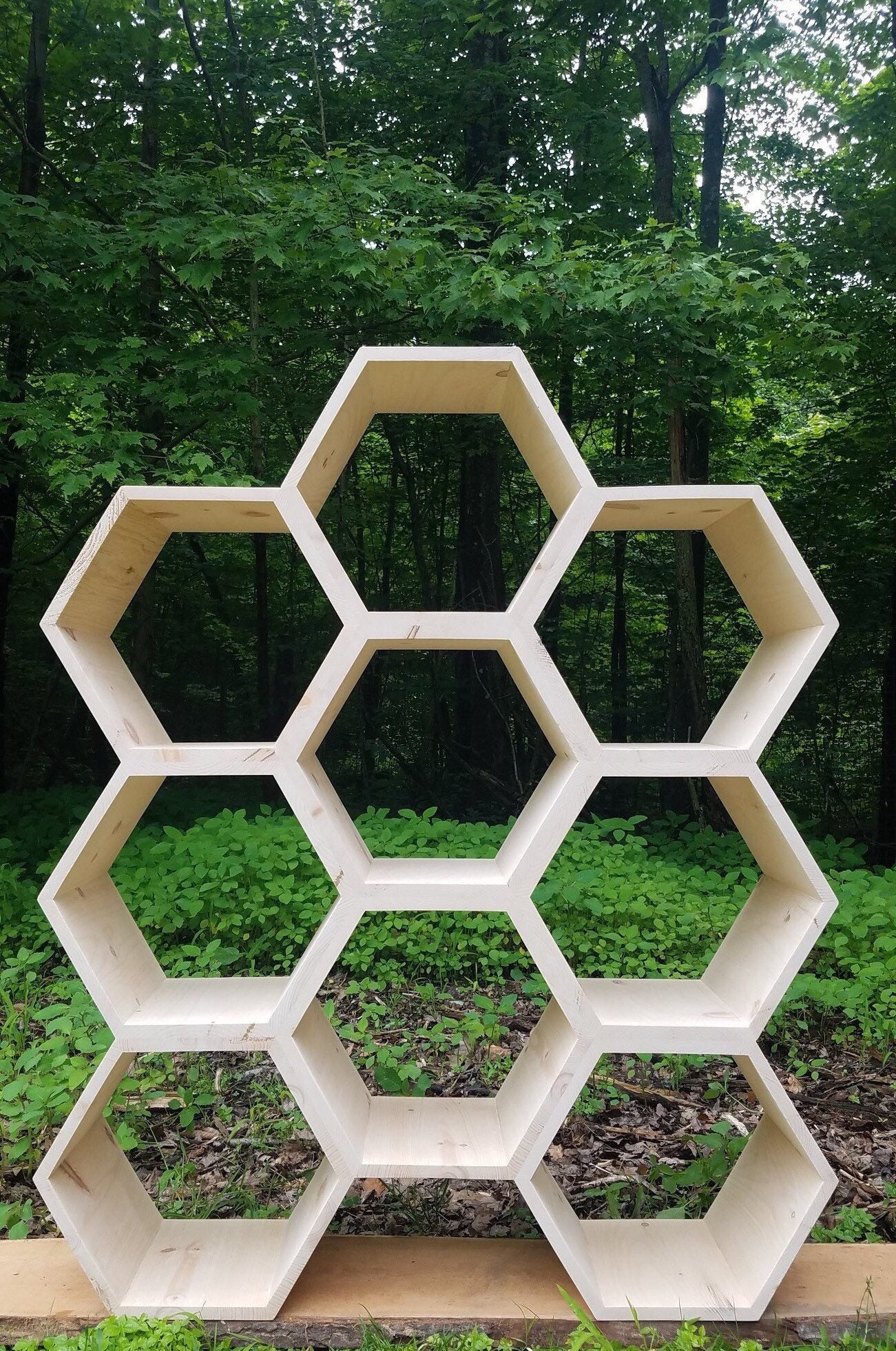 Hexagon shelf unit ready to finish / shelves Etsy