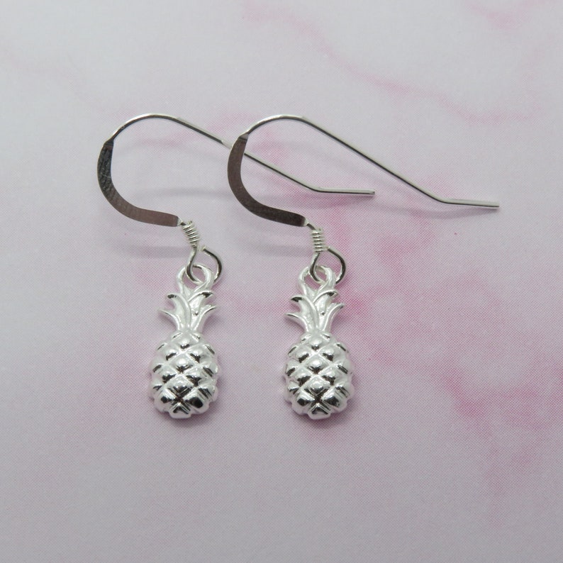 Sterling Silver 925 Pineapple Earrings image 1