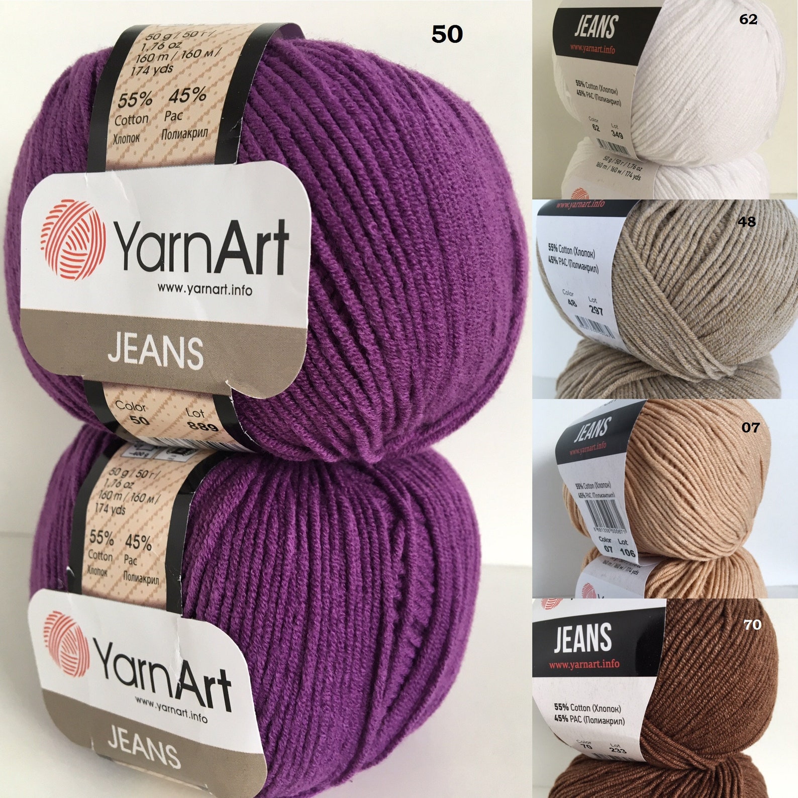 Yarnart JEANS Cotton Yarn Amigurumi Cotton Yarn Amugurumi Etsy