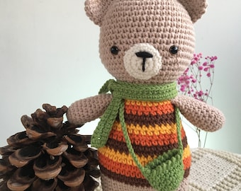 Baby amigurumi Teddybeer Ik haak speelgoed voor een pasgeboren of kind cadeau, pasgeboren douche I Knuffels I Knuffels I Bosdier speelgoed