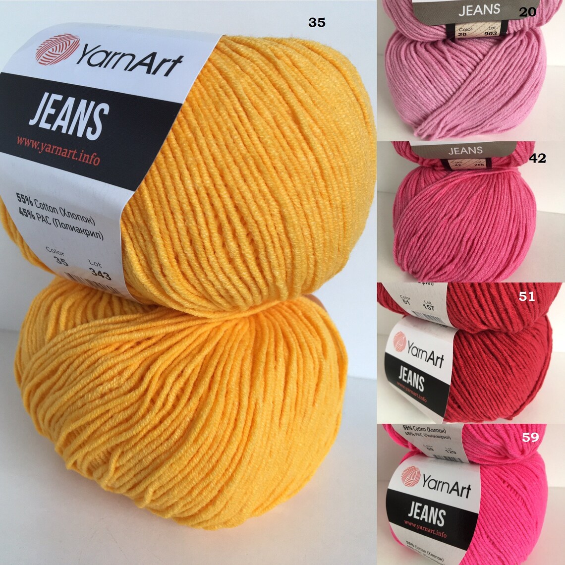 Yarnart JEANS Cotton Yarn Amigurumi Cotton Yarn Amugurumi Etsy