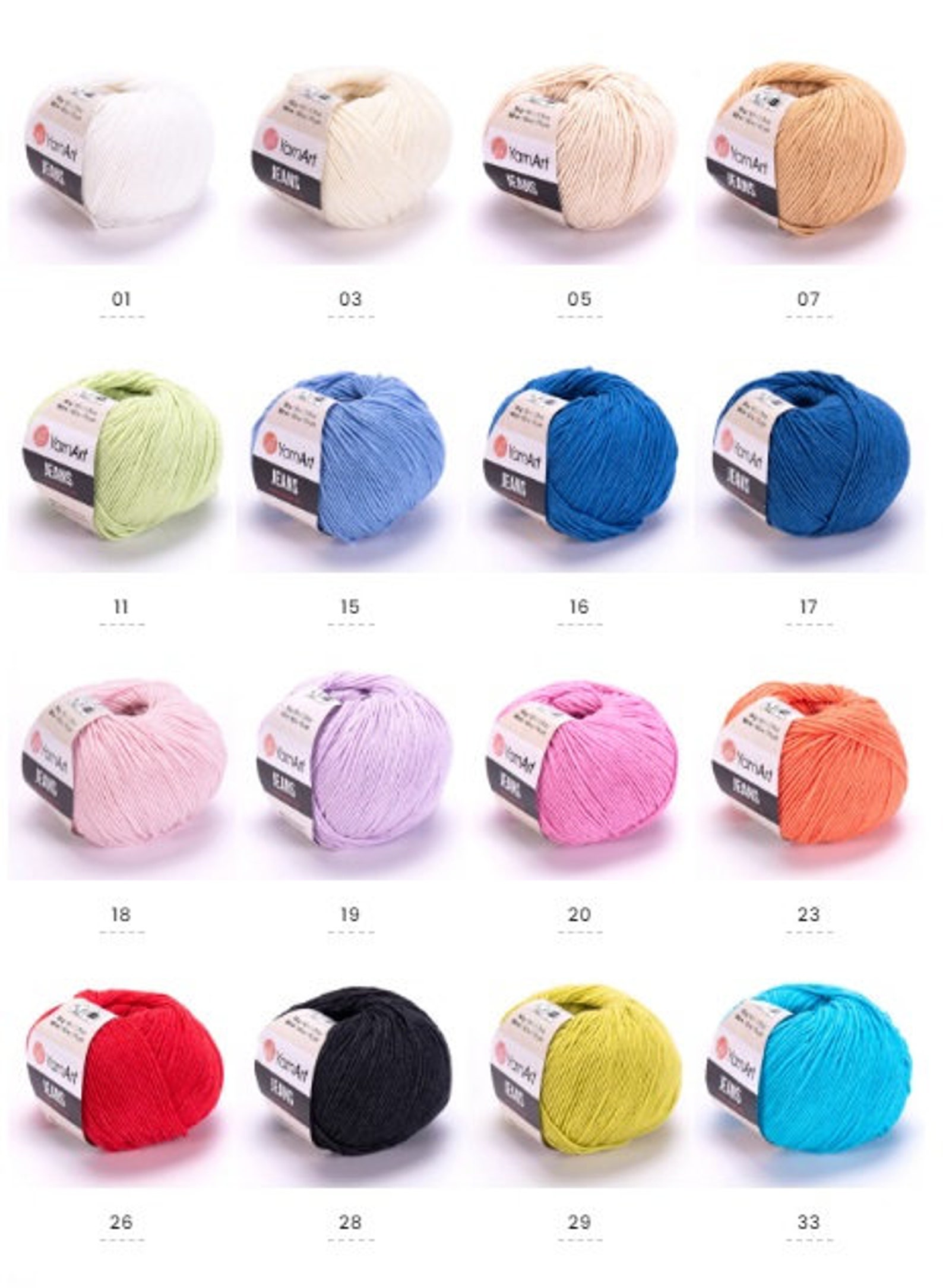 Yarnart JEANS Cotton Yarn Amigurumi Cotton Yarn Amugurumi Etsy