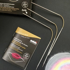 ADDI CrasyTrio knitting needles 21 cm, needles for circular knitting projects, Flexible knitting needles