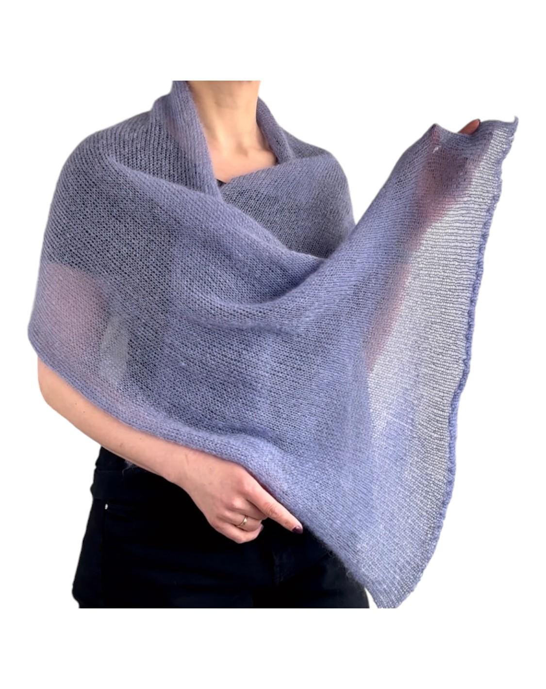 Extra Long Knit Mohair Scarf: Lightweight Silk Shawl Bridal Wrap