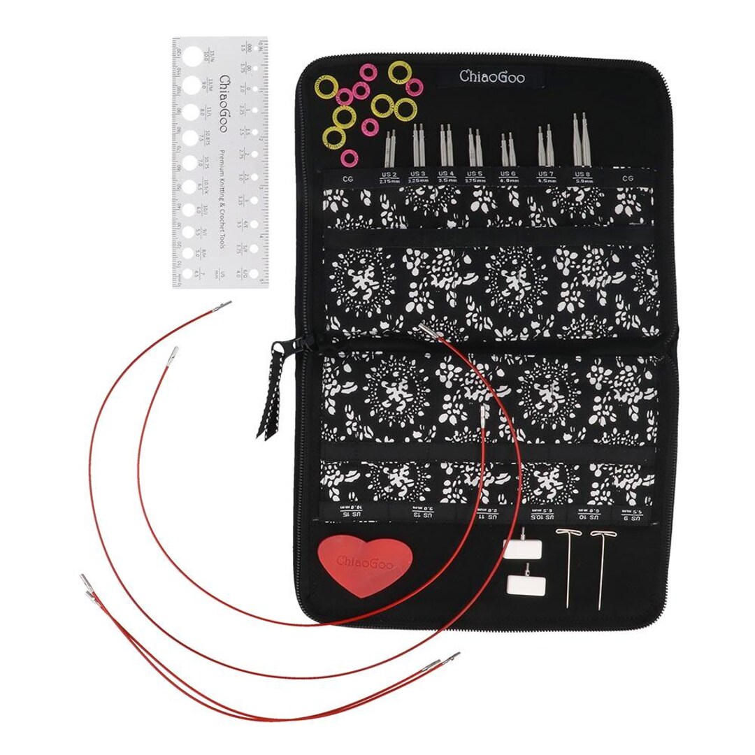 Chiaogoo Twist Lace Mini interchangeable needle set 1.50-2.50 mm - 10 – Wol uit het Zuiden Chiaogoo Twist Lace Mini interchangeable needle set 1.50-2.50 mm - 10 – Wol uit het Zuiden