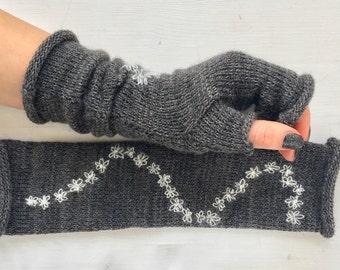 Knit fingerless gloves, Fingerless knit gloves, Knit long mittens, Knit arm warmers, Knit wrist warmers, Finger less gloves, Armstulpen