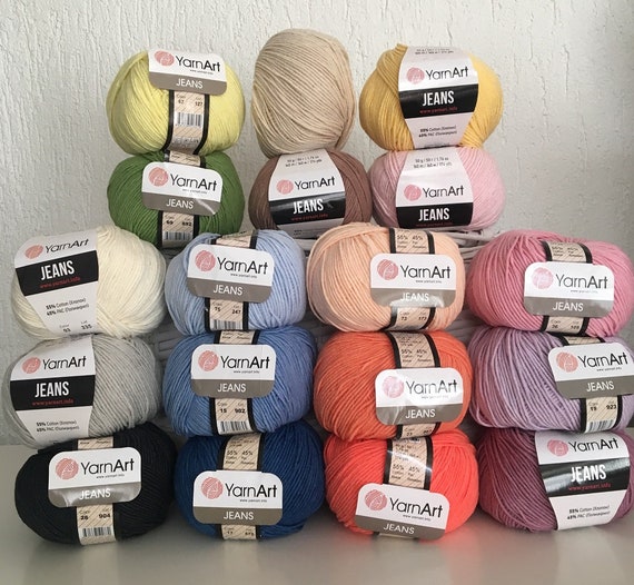 YARN  YarnArt Jeans Yarn, Cotton Yarn, Yarn for crocheting