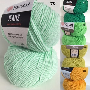 YarnArt JEANS cotton yarn, amigurumi cotton yarn, amugurumi crochet yarn, baby cotton yarn, summer knitting yarn, baby knitting yarn image 10