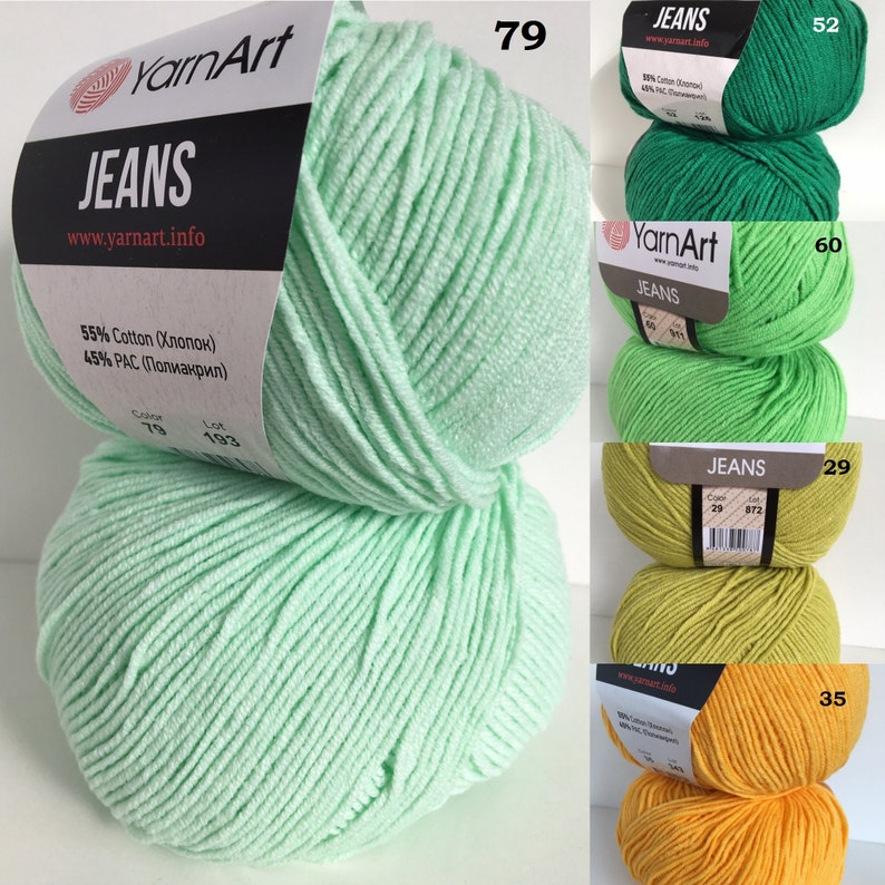 YarnArt JEANS cotton yarn, amigurumi cotton yarn, amugurumi crochet yarn, baby cotton yarn, summer knitting yarn, baby knitting yarn image 10