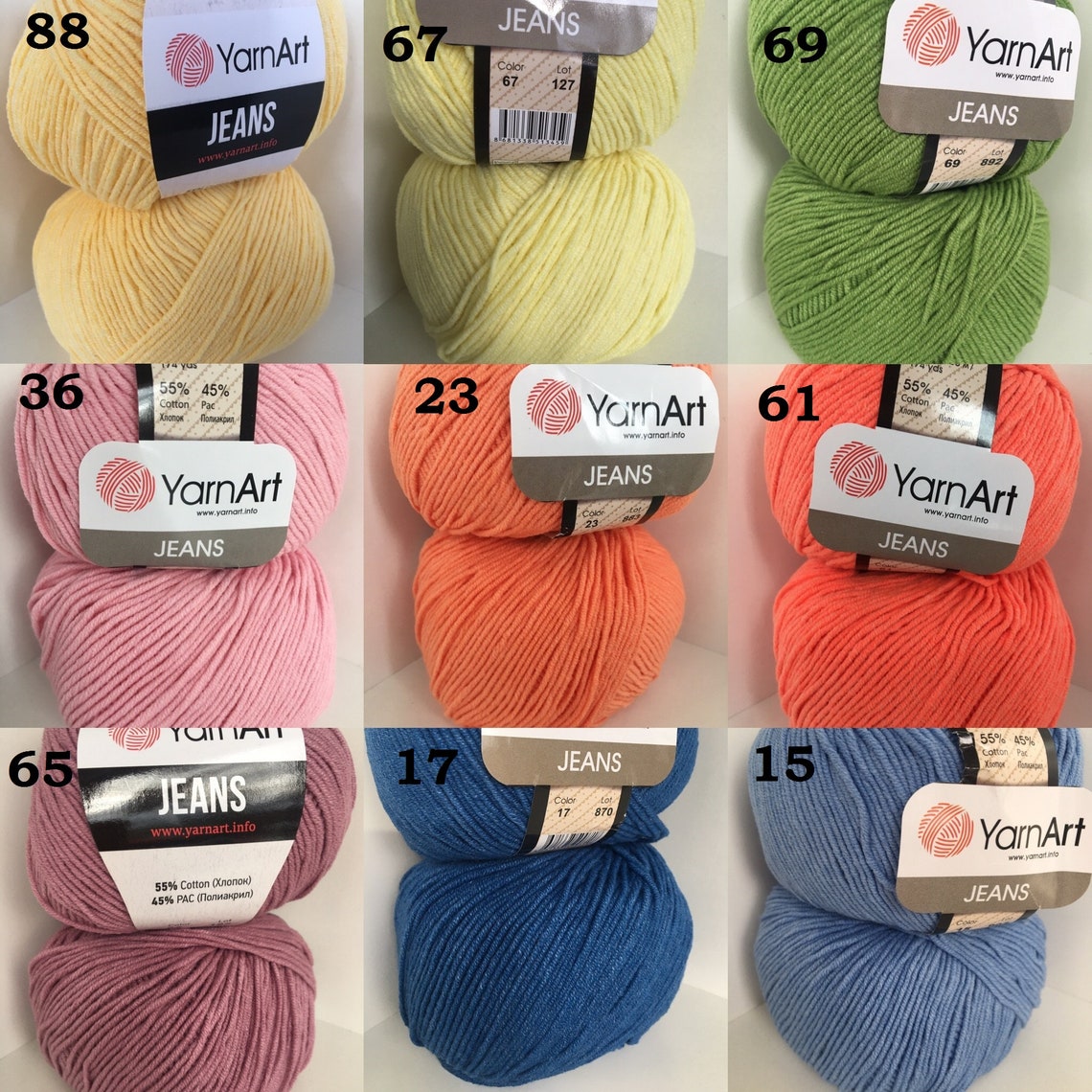 Yarnart JEANS Cotton Yarn Amigurumi Cotton Yarn Amugurumi Etsy