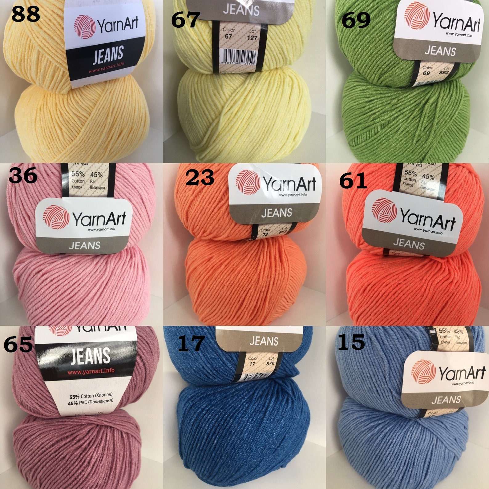 Yarnart JEANS Cotton Yarn Amigurumi Cotton Yarn Amugurumi Etsy