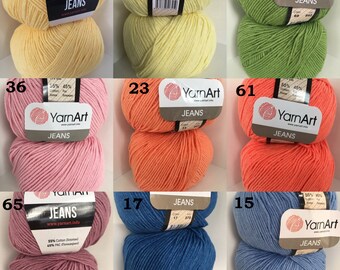 YarnArt Jeans, Hilo De Algodón Para Amigurumi, Hilo Para Tejer