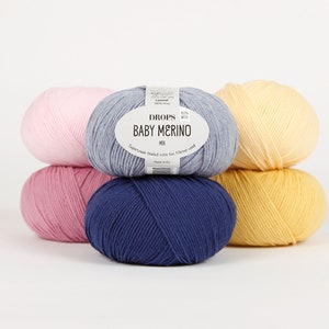 DROPS Baby Merino superwash thread extra fine merino wool yarn 100% Wool  191yds/175m 1.8oz/50g Group A Garnstudio