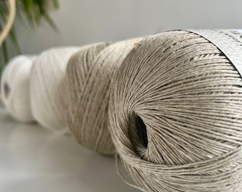 Pure Linen Yarn: 100% Natural Lace Knitting Thread