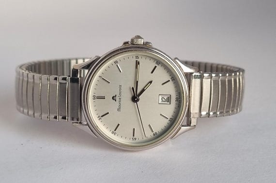 Vintage 1990 Swiss Maurice Lacroix 89598 Silver Dial Women's
