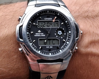 レトロ　望遠　プリズマン7 Genuine Vintage 2002 CITIZEN C470-S98071 Promaster Worldtime