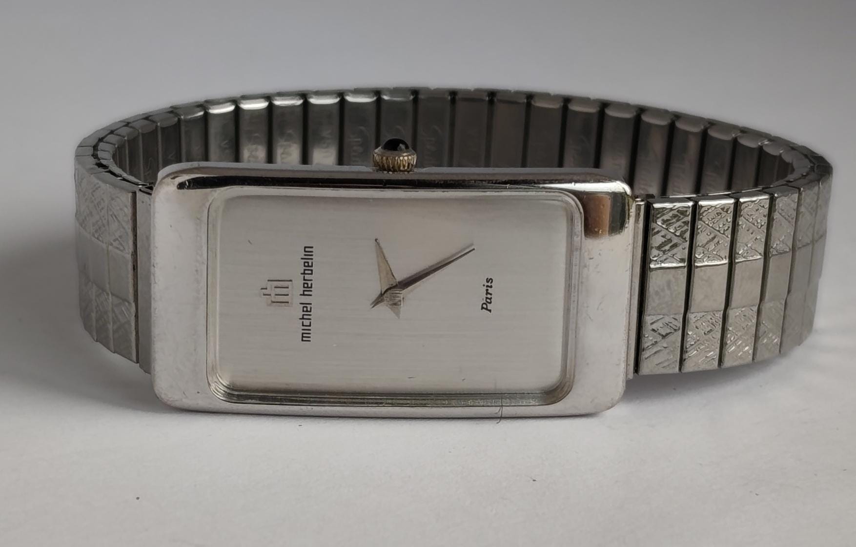 Vintage 1977 French Michel Herbelin Paris 2687 Silver Dial Women's