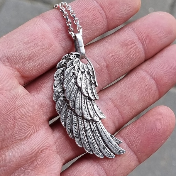 German ENGELSRUFER Angel Whisperer Silver 925 Wing Pendant Necklace