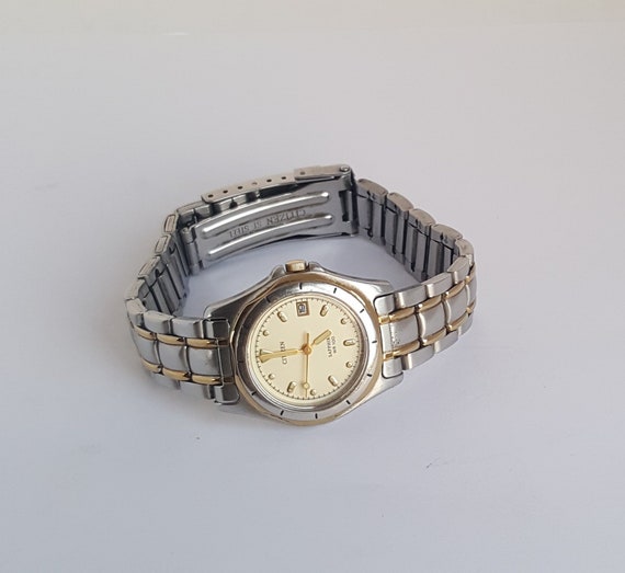 Vintage Citizen Sapphire WR100 twee tinten dames quartz | Etsy België
