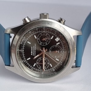 Vintage 2005 ASCOT 07-4426 Black Dial Men's Quartz Chronograph Watch