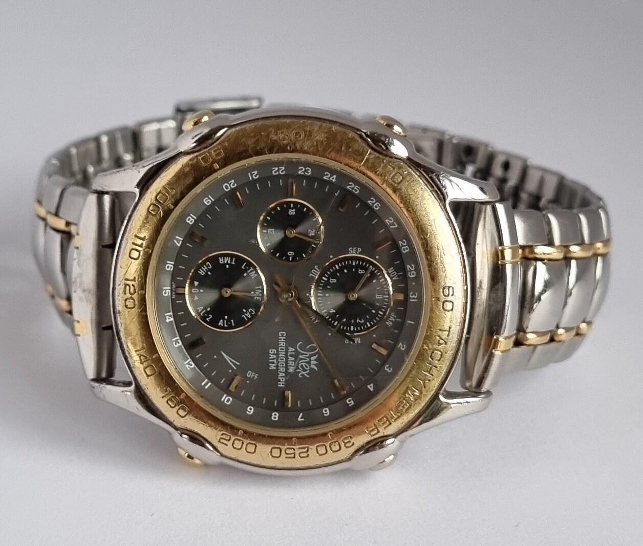 Vintage 1990's Danish INEX 91269 Alarm Chronograph Men's Quartz