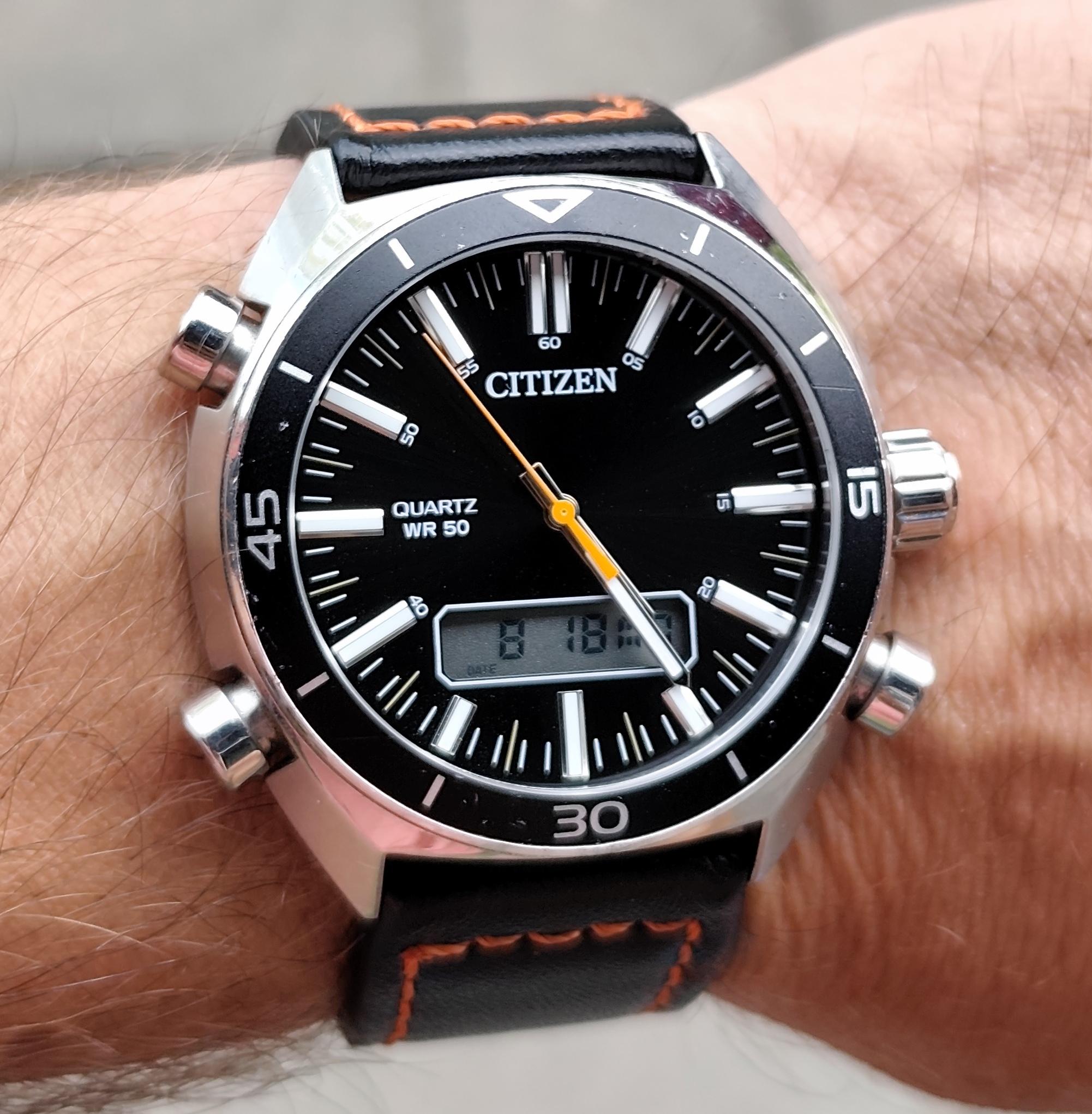 Genuine 2016 CITIZEN C201-S106915 Digital Alarm Chronograph Men's