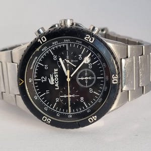 Authentique 2007 LC.48.1.29.2240 Montre chronographe à quartz pour homme à cadran noir