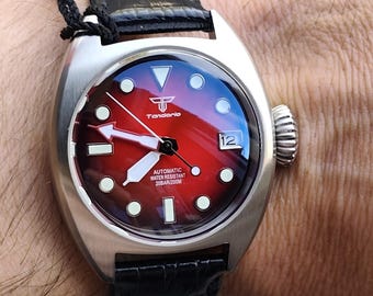 TANDORIO TD102s vintage piloot identiteitscrisis automatisch herenhorloge met doos