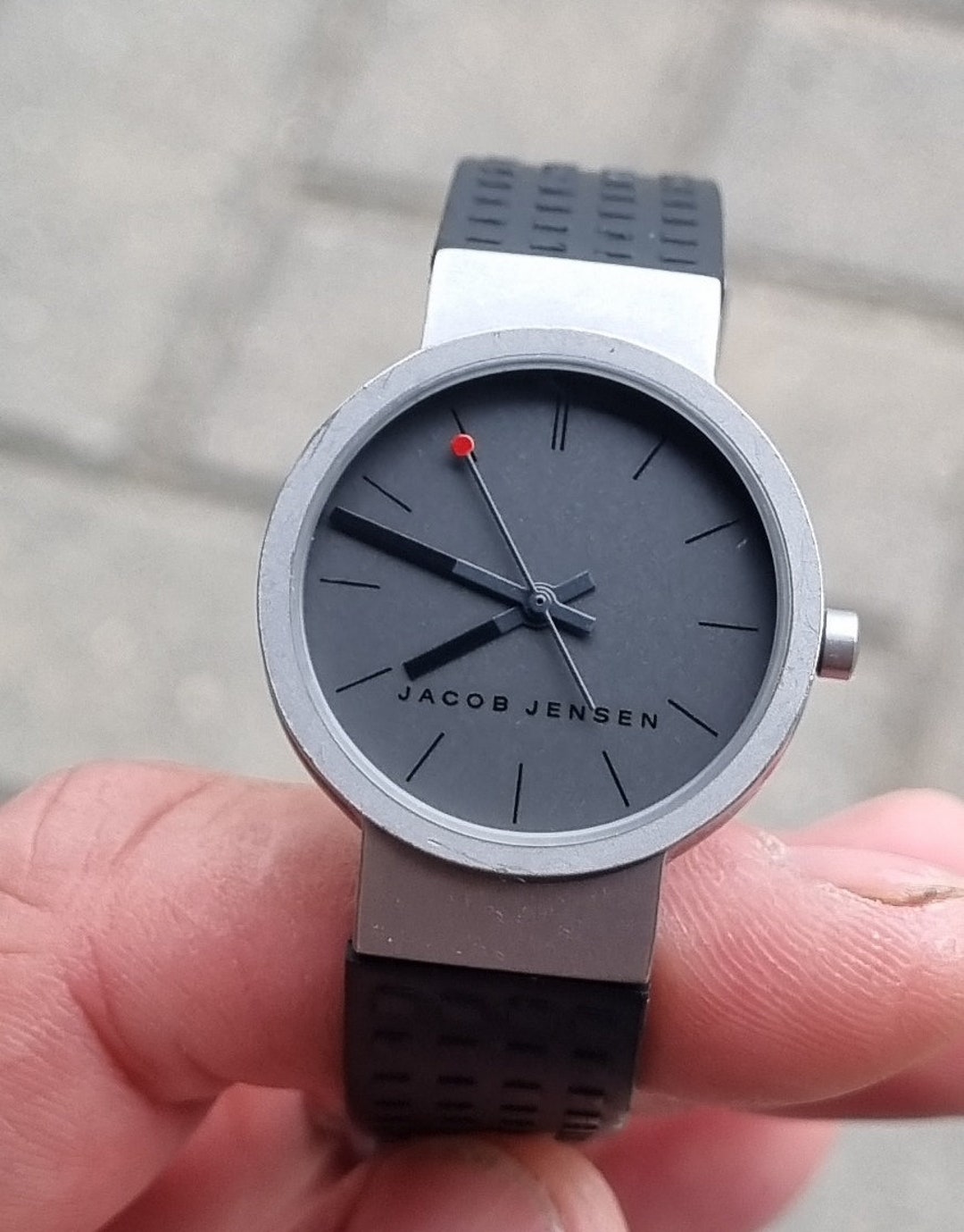Genuine Vintage Danish JACOB JENSEN Max René TITANIUM Grey Dial