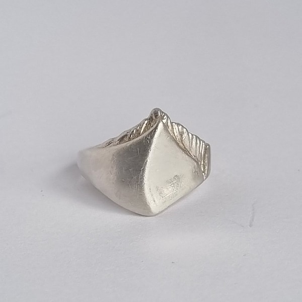 Danish 1960's Hermann Siersbol Silver 925 Modernist Women's Ring Sz 6