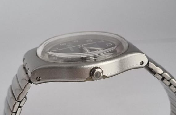 ヴィンテージ スイス 1997年 SWATCH シルバー アクセス レディース